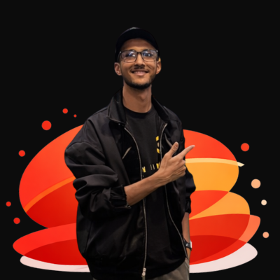 Founder and team lead Joydip Kirtunia standing confidently and pointing forward, representing leadership, strategy, and digital growth expertise